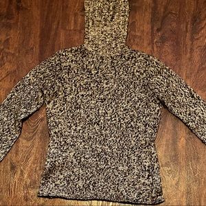 GAP brown and white knit turtleneck sweater